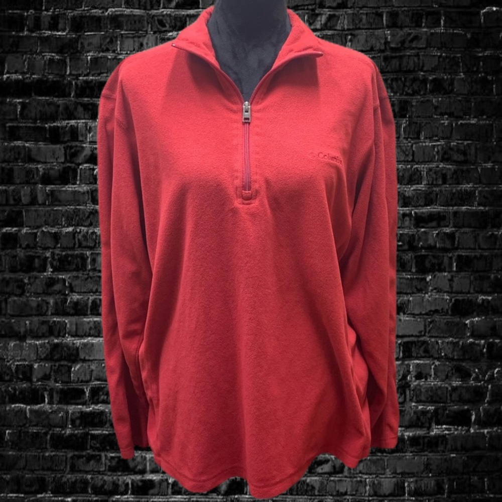 Red Columbia Fleece 1/4 Zip